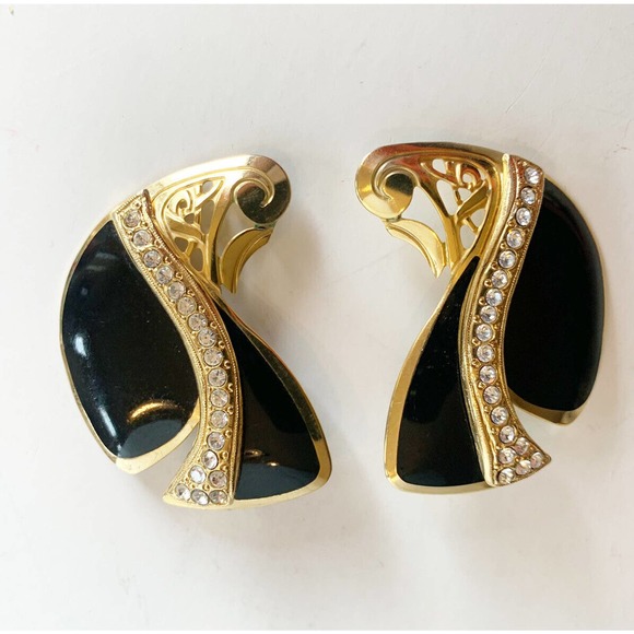 Edgar Berebi Jewelry Vintage Edgar Berebi Clip On Earrings Art Deco